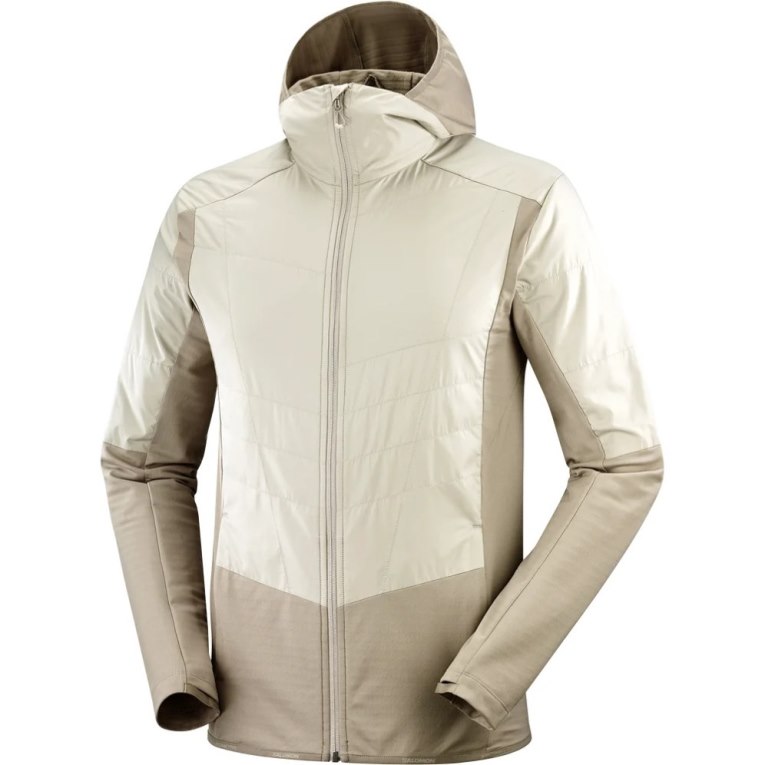 Beige Salomon Outline All Season Hybrid Men's Jackets | IE GZ2769